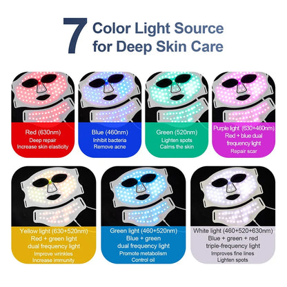 7 Colors Light LED Face & Neck Mask