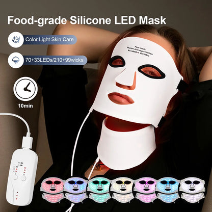 7 Colors Light LED Face & Neck Mask