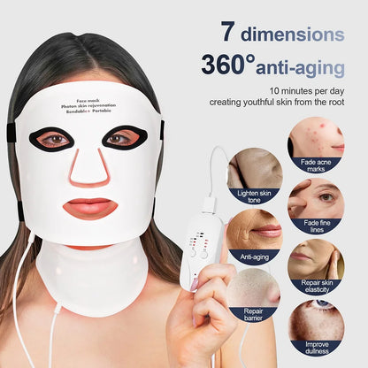 7 Colors Light LED Face & Neck Mask